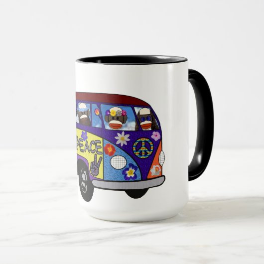 Sock Money Peace Bus Mug Mok (Voorkant rechts)