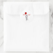 Sock Monkey 2e verjaardag Ronde Sticker (Tas)