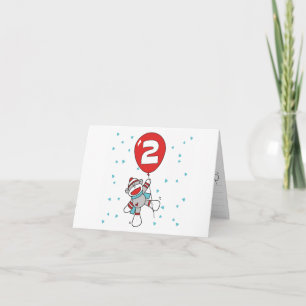 Sock Monkey 2nd Birthday Fill-in Invitations