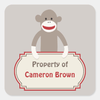 Sock Monkey aangepaste sticker