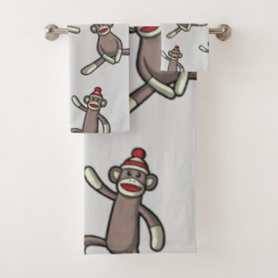 Sock Monkey-actie Bad Handdoek