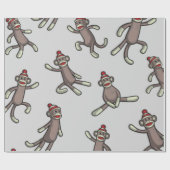 Sock Monkey-actie Cadeaupapier (Vlak)