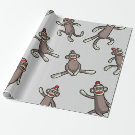 Sock Monkey-actie Cadeaupapier