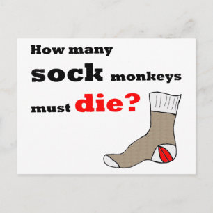 Sock Monkey Activist Briefkaart