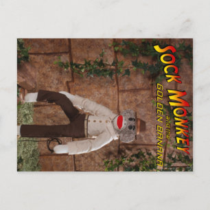 Sock Monkey and the Golden Banana Briefkaart