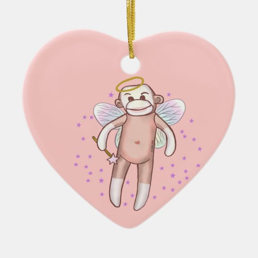 Sock Monkey Angel Ornament (Voorkant)