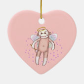 Sock Monkey Angel Ornament (Achterkant)