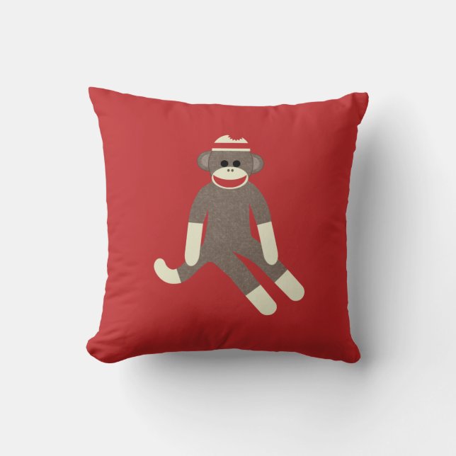 Sock Monkey Argyle pillow Kussen (Voorkant)