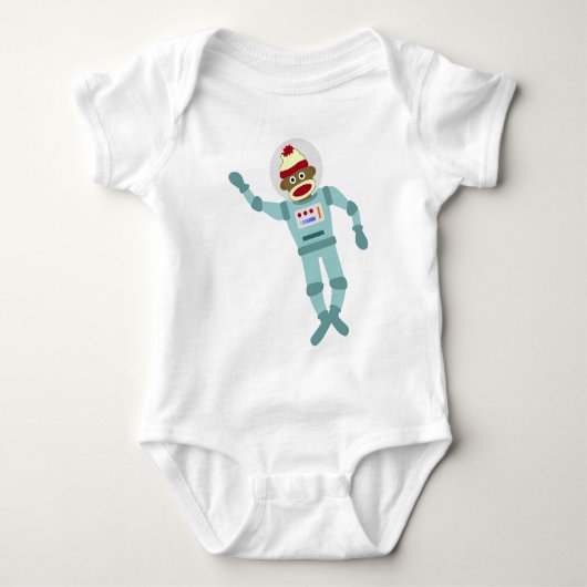 Sock Monkey Astronaut Romper (Voorkant)