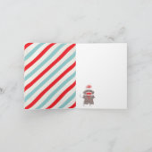 Sock Monkey Baby bedankkaart (Binnen)