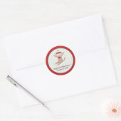Sock Monkey Baby shower Favor Sticker (Envelop)