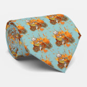 Sock Monkey Biker mannen stropdas (Opgerold)