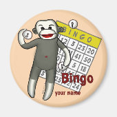 Sock Monkey Bingo Magneet (Voorkant)
