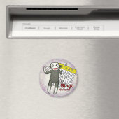 Sock Monkey Bingo Magneet (Insitu (Vaatwasser))
