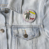 Sock Monkey Bingo Ronde Button 5,7 Cm (In situ)