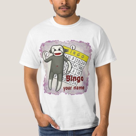 Sock Monkey Bingo T-shirt (Voorkant)