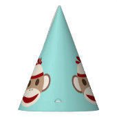Sock Monkey Birthday Party Pet Feesthoedjes (Links)