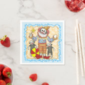 Sock Monkey Birthday Servet (Insitu)