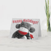 Sock Monkey - Bowty Christmas Kaarten (Voorkant)