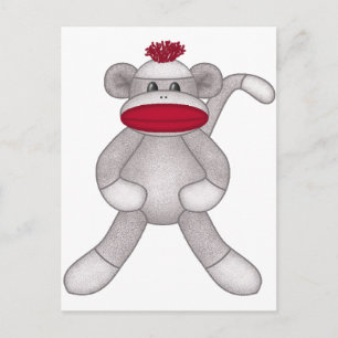 Sock Monkey Briefkaart