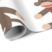 Sock Monkey Cadeaupapier (Rol Hoek)