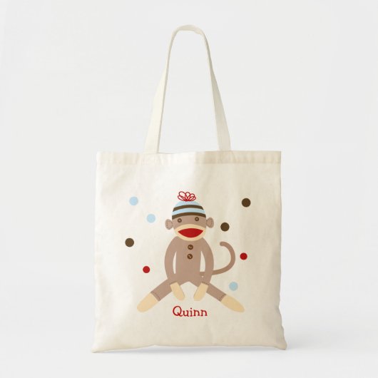 Sock Monkey Canvas Gepersonaliseerde Canvas tas ki (Voorkant)