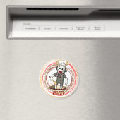 Sock Monkey Chef magneet (Insitu (Vaatwasser))