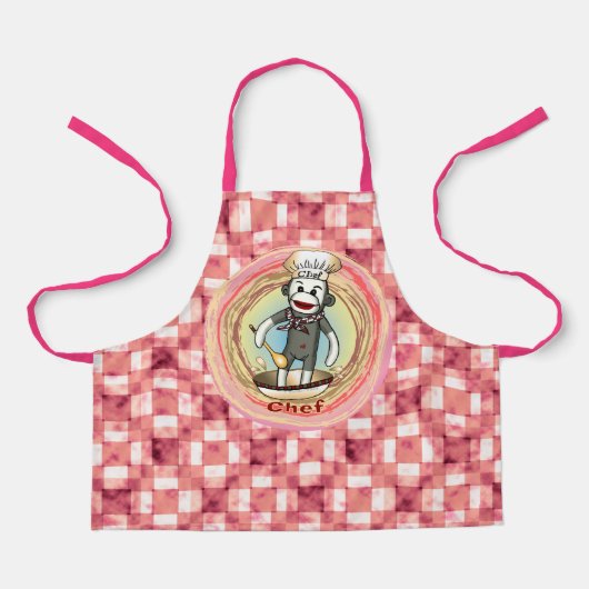 Sock Monkey Chef Schort (Voorkant)