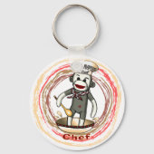 Sock Monkey Chef sleutelhanger (Voorkant)