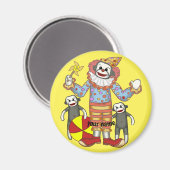 Sock Monkey Clown Magneet (Voorkant / Achterkant)