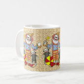 Sock Monkey Clown mok (Voorkant links)