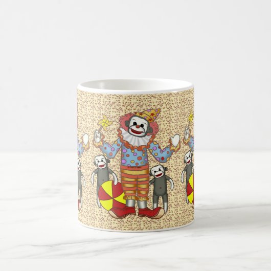 Sock Monkey Clown mok (Center)