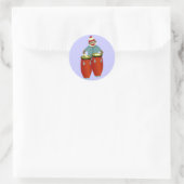 Sock Monkey Conga Drums Ronde Sticker (Tas)
