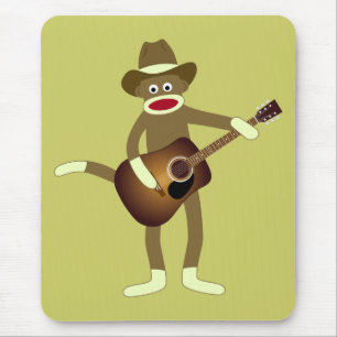 Sock Monkey Country Music Muismat
