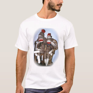 Sock Monkey Couple T-shirt