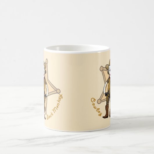 Sock Monkey Cowboy Mug (Centre)