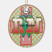 Sock Monkey custom RN Nurse ornament (Links)