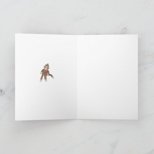Sock Monkey denkt aan je Kaart (Binnen)