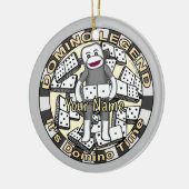 Sock Monkey Domino Legend ornament (Links)