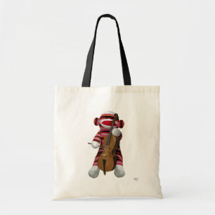 Sock Monkey en Cello 2 Tote Bag