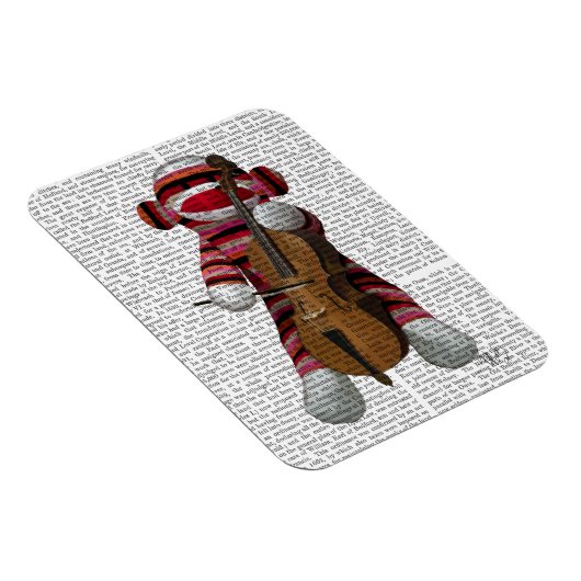 Sock Monkey en Cello Magneet (Rechterzijde)
