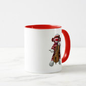 Sock Monkey en Cello Mok (Voorkant rechts)