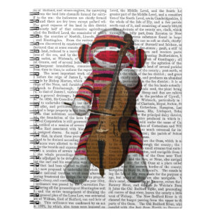 Sock Monkey en Cello Notitieboek