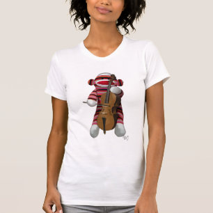 Sock Monkey en Cello T-shirt