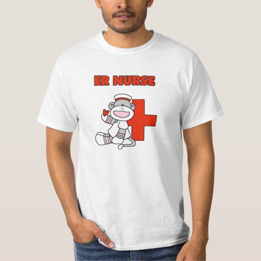 Sock Monkey ER Nurse T-shirts en cadeautjes (Voorkant)