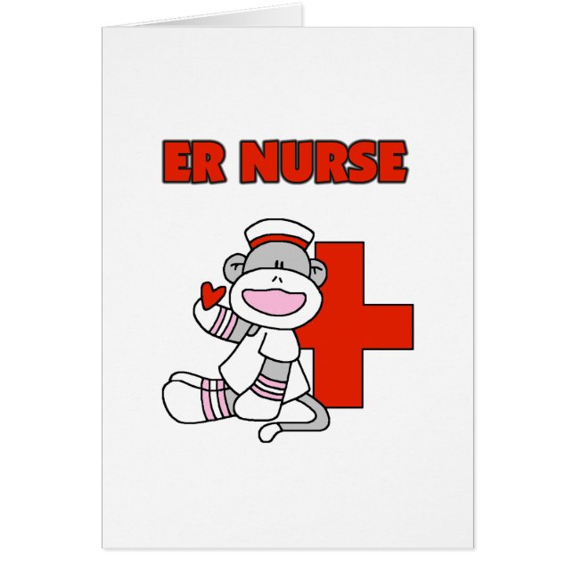 Sock Monkey ER Nurse T-shirts en cadeautjes (Voorkant)