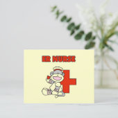 Sock Monkey ER Nurse T-shirts en cadeautjes Briefkaart (Staand voorkant)