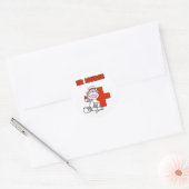 Sock Monkey ER Nurse T-shirts en cadeautjes Ronde Sticker (Envelop)