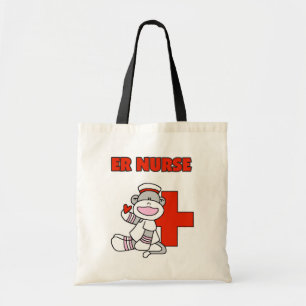 Sock Monkey ER Nurse T-shirts en cadeautjes Tote Bag