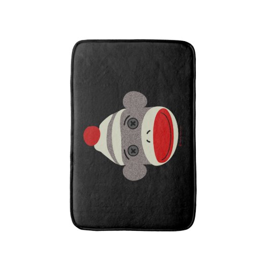 Sock Monkey Face Bath Mat (Voorkant Verticaal)